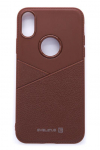 Back panel cover Evelatus Apple iPhone X Phanton Brown