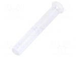 Fiber for LED | &Oslash;1.3mm | L: 6.4mm | round | Front: flat | straight | PLPC1