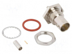Connector: BNC | socket | female | straight | 75&Omega; | crimped | PTFE | IP67