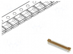 Connector: FFC/FPC | gold-plated | SMT | 500mA | 50V | Slider | PIN: 30