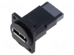 Coupler | DisplayPort socket,both sides | FT | 19x24mm | plastic