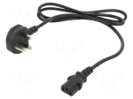 Cable | 3x0.75mm2 | BS 1363 (G) plug,IEC C13 female | PVC | 1.2m