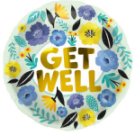 Folat Foil Balloon "Get well soon" Flowers 45cm