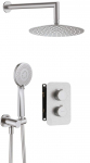 Concealed shower set with thermostatic BOX
