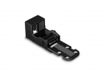 MOUNTING CARRIER - FOR 2-CONDUCTOR TERMINAL BLOCKS - 221 SERIES - 4 mm&sup2; - WITH SNAP-IN MOUNTING FOOT FOR HORIZONTAL MOUNTING - BLACK