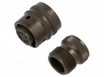 Connector: military | plug | female | PT/451 | 7.5A | 600V | PIN: 6 | olive