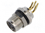 Connector: M8 | female | PIN: 4 | 48V | IP67 | angled | socket | 4A
