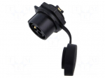 Connector: circular | socket | size 20 | 02 | male | PIN: 3 | 500V | 20A