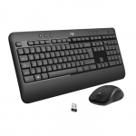 Wireless keyboard and mouse set Logitech MK540 Advanced &mdash; full-size QWERTY keyboard, USB receiver, US layout, ergonomic mouse, black/white