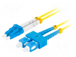 Fiber patch cord | LC/UPC,SC/UPC | 5m | 9/125um | LSZH | blue | yellow