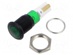 Indicator: LED | prominent | green | 24&divide;28VDC | 24&divide;28VAC | &Oslash;12mm | IP50