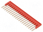 Comb bridge | red | terminals: 20 | 4mm