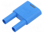 Laboratory connector: 4mm banana | 32A | blue | insulated