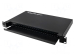 Fiber patch panel | black | Number of ports: 24 | 19" | rack 19" | RACK