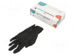 Protective gloves | Size: L | black | nitryl | 100pcs.