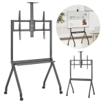 Uued tooted // Stand / w&oacute;zek do TV Maclean, p&oacute;łka na kamerę, na k&oacute;łkach, 55-100", max. obciążenie 120kg/10kg p&oacute;łka, max. VESA 900x600, czarny,