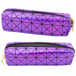 Kontoritehnika // Muu kontoritehnika // Pi&oacute;rnik Szkolny Biurowy Jednokomorowy Wz&oacute;r Holograficzny Fioletowy 20x6,5cm