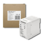 Qoltec DIN Rail Power Supply | 96W | 24V | 4A | White| Slim