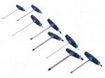 Wrench: hex key-set | spherical | Holder: T | L: 325mm | 8pcs.