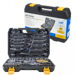 Padruni- ja v&otilde;tmekomplekt 82 osa, 1/2 ja 1/4 narrega, CrV teras, kohver | TCF82