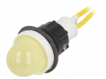 Indicator: LED | prominent | 230VAC | Cutout: &Oslash;13mm | 300mm leads