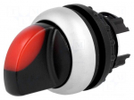 Switch: rotary | Stabl.pos: 2 | 22mm | red | Illumin: M22-FLED,M22-LED