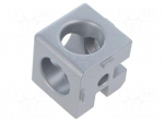 Mounting coupler | for profiles | hexagonal | W: 40mm | H: 40mm | L: 40mm