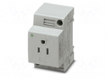 Connector: AC supply | socket | female | 15A | PIN: 3 | screw terminal