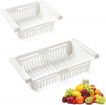 Riff Fridge Adjustable Pull-Out Organizer from 20.5cm to 28cm White