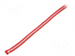 Rope | polypropylene | &Oslash;rope: 6mm | L: 25m | with a core | white-red