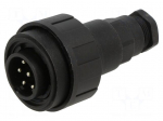 Connector: circular | plug | male | PIN: 7 | 5A | 277V | IP68,IP69K | 7&divide;9mm