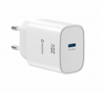 Swissten Edge Travel Charger USB-C GaN 20W White