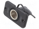 Car lighter socket adapter | car lighter socket x1 | 20A | black