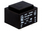 Transformer: encapsulated | 1.5VA | 230VAC | 15V | 100mA | Mounting: PCB