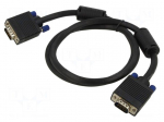 Cable | D-Sub 15pin plug,both sides | 1m | black | 28AWG | black