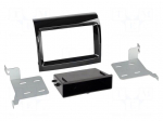 Radio frame | Citro&euml;n,Fiat,Opel,Peugeot | 2 DIN | black gloss