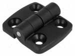 Hinge | Width: 52mm | polyamide | black | H: 48mm