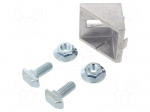 Angle bracket | for profiles | Width of the groove: 10mm | W: 38mm