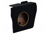 Car loudspeaker enclosure | MDF | black melange | textil | 17l | 250mm