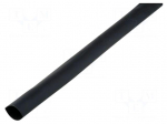 Heat shrink sleeve | glued | 4: 1 | 6mm | L: 1000mm | black | polyolefine