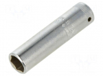 Socket: 6-angles | socket spanner | 9mm | 1/4" | steel | 40L