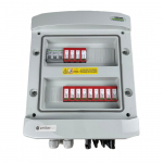 Switchgear attached DCAC hermetic IP65 EMITTER with DC surge arrester Dehn 1000V type 2, 3 x PV string, 3 x MPPT // og. AC Dehn type 2, 40A 3-F