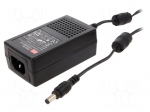 Power supply: switched-mode | 5VDC | 4A | Out: 5,5/2,1 | 20W | 85&divide;264VAC