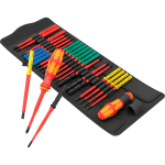 Wera Kraftform Kompakt VDE Big Pack 1, 26-piece, screwdriver yellow/red, including 2 plug-in handles, VDE interchangeable blades