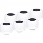 Alphacool Eiszapfen PRO 16mm HardTube Fitting G1/4 - White (set of 6)