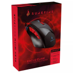 SureFire Eagle Claw Gaming Mouse, Optical, 3200 DPI, 9 Buttons, USB Type-A