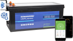 Europower Akumulator LiFePO4 serii LFP 12,8V 200Ah Bluetooth, heating mat (żywotność ~2000 cykli)
