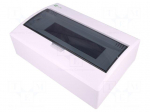 Enclosure: for modular components | IP40 | white | No.of mod: 12