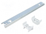 DIN rail | steel | W: 35mm | H: 7.5mm | L: 250mm | Plating: zinc