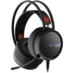 Wired headphones iLike  CANYON INTERCEPTOR GH-8A  Gaming headset 3.5mm jack plus USB connector for LED backlight  adjustable microphone and volume control  with 2in